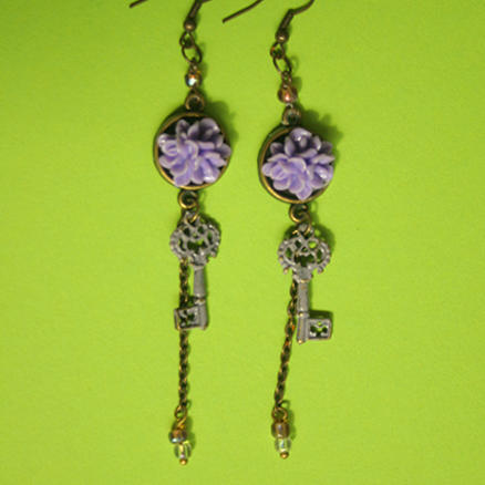 Crotte de poule-bijoux fantaisie-oiseaux-fleurs-original