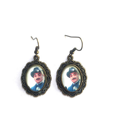 Boucles d'oreilles Hercule Poirot