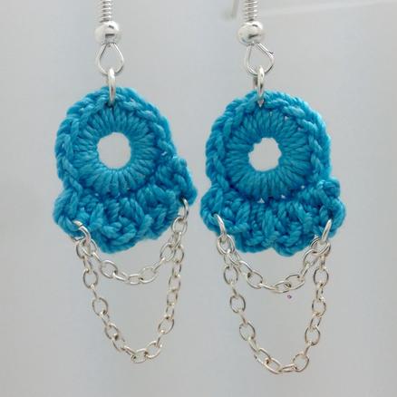 Crotte de Poule-Faty Deluxe-crochet-coton-boucles d'oreilles originales-été