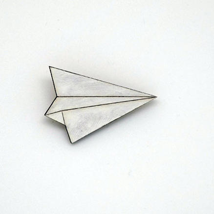 Crotte de Poule-broche fantaisie-avion en pappier-origami-originale