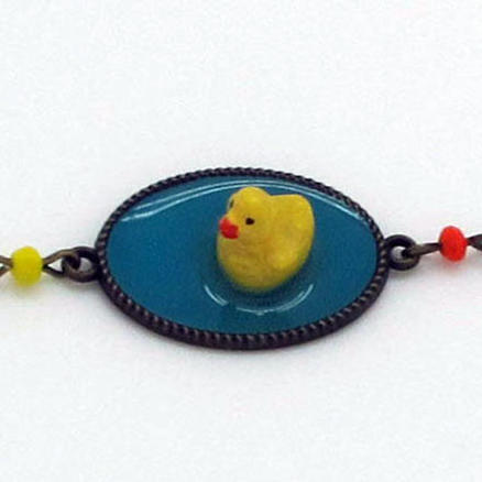 Bracelet fantaisie-fête foraine-canard à la ligne