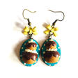 Boucles d'oreilles religieuses au chocolat