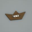 broche fantaisie bateau origami bois decoupe laser