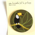 Badge brodé toucan