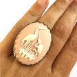 Bague camée hérons
