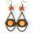 Boucles d'oreilles fleurs anciennes