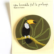 Badge brodé toucan