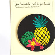 Badge brodé ananas