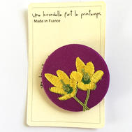 Badge brodé crocus